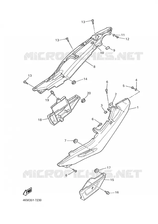 COUVERCLE LATERAL Yamaha MOTO 900 2000 DIVERSION  XJ900S
