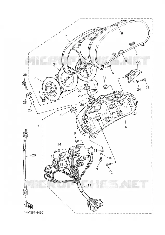 COMPTEUR  Yamaha MOTO 900 2000 DIVERSION  XJ900S