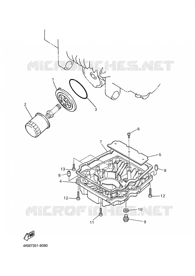 FILTRE A HUILE Yamaha MOTO 900 2000 DIVERSION  XJ900S