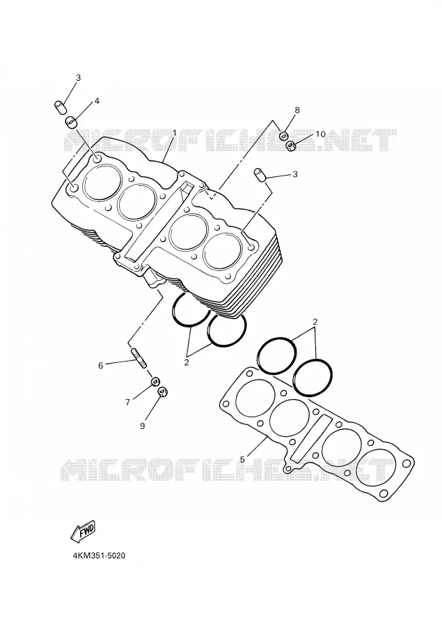 CYLINDRE Yamaha MOTO 900 2002 DIVERSION  XJ900S