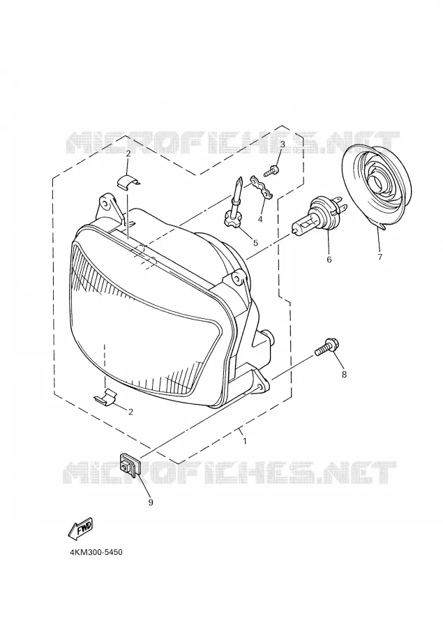 PHARE  2 Yamaha MOTO 900 2002 DIVERSION  XJ900SP