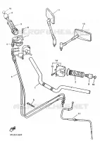 GUIDON ET CABLES pour Yamaha XJR 1996