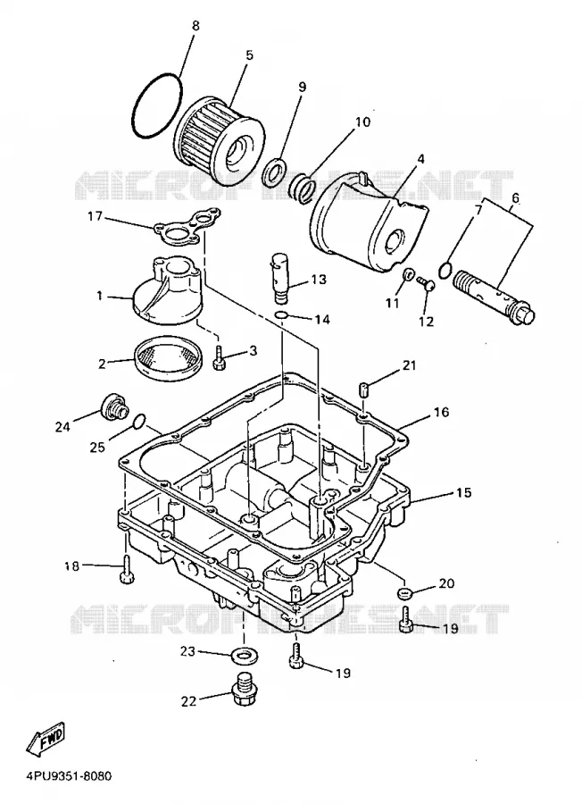FILTRE A HUILE Yamaha MOTO 1200 1998 XJR  XJR1200SP