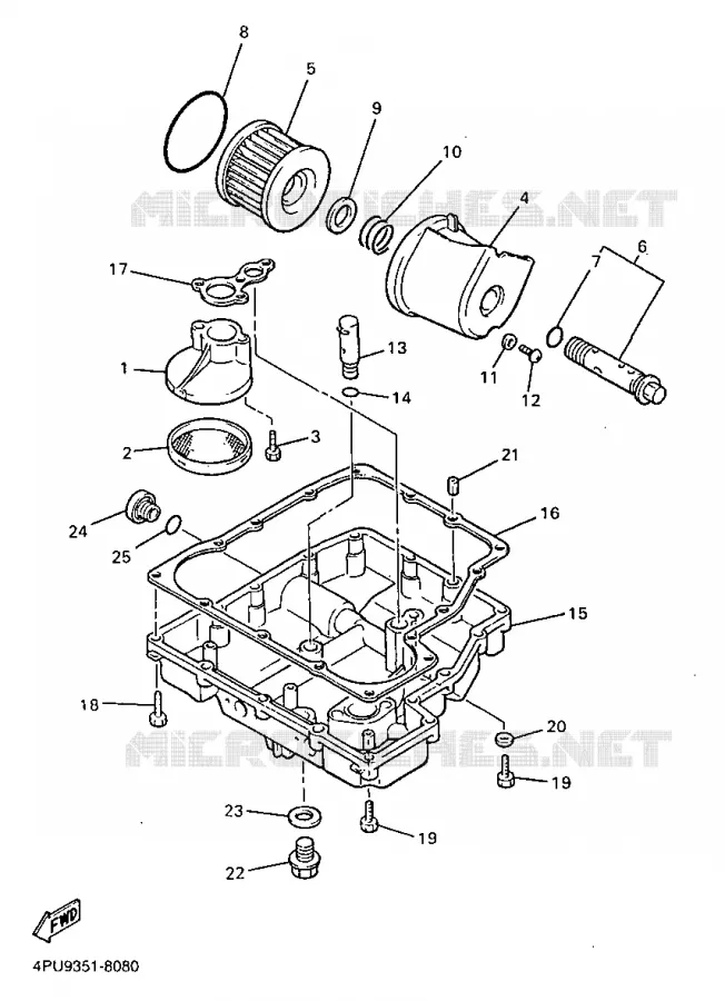 FILTRE A HUILE Yamaha MOTO 1200 1998 XJR  XJR1200SP