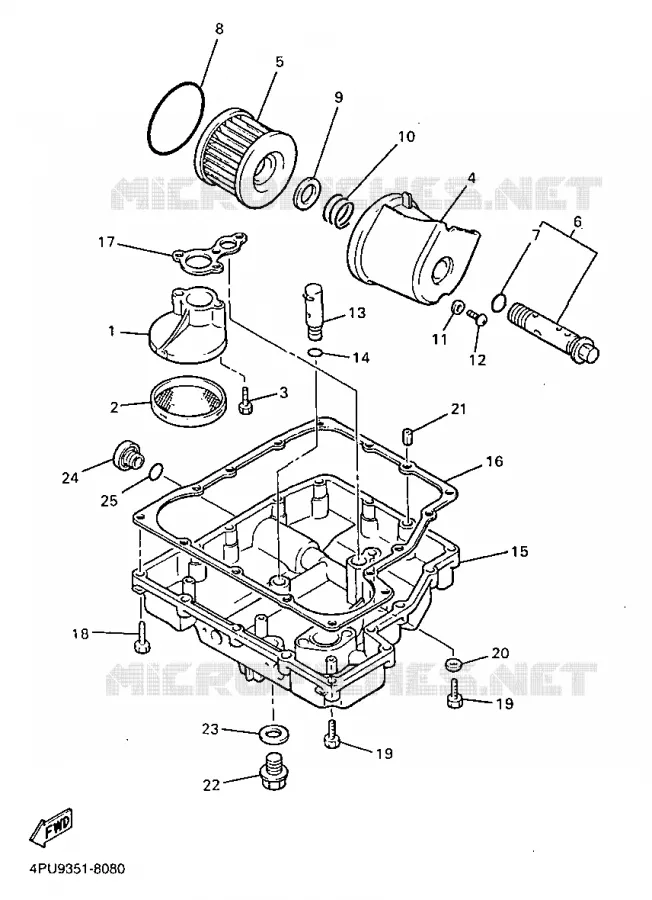 FILTRE A HUILE Yamaha MOTO 1200 1998 XJR  XJR1200SP