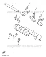 BARILLET DE SELECTION / FOURCHETTES pour Yamaha XJR 1998