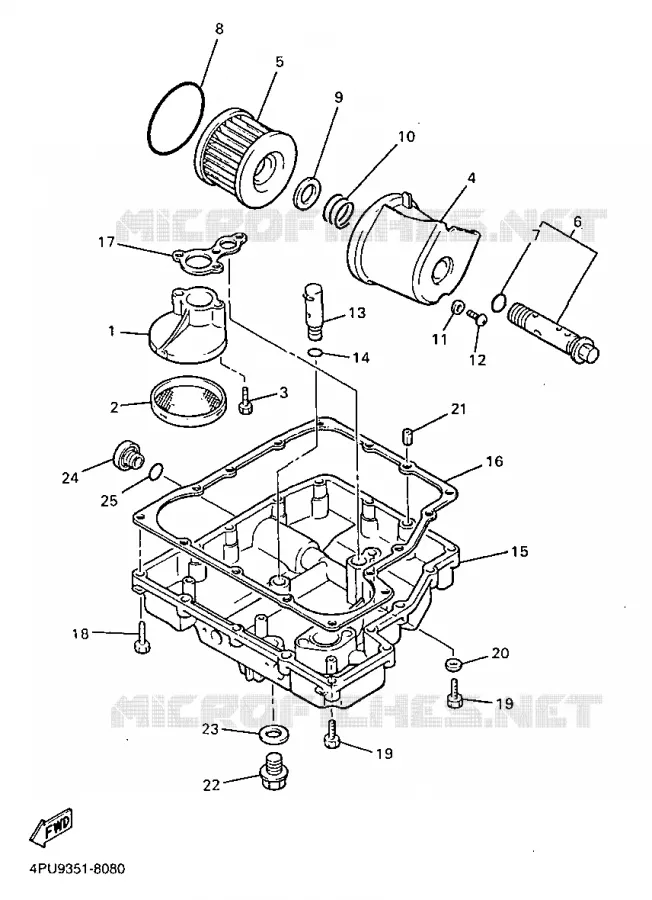 FILTRE A HUILE Yamaha MOTO 1300 1999 XJR  XJR1300