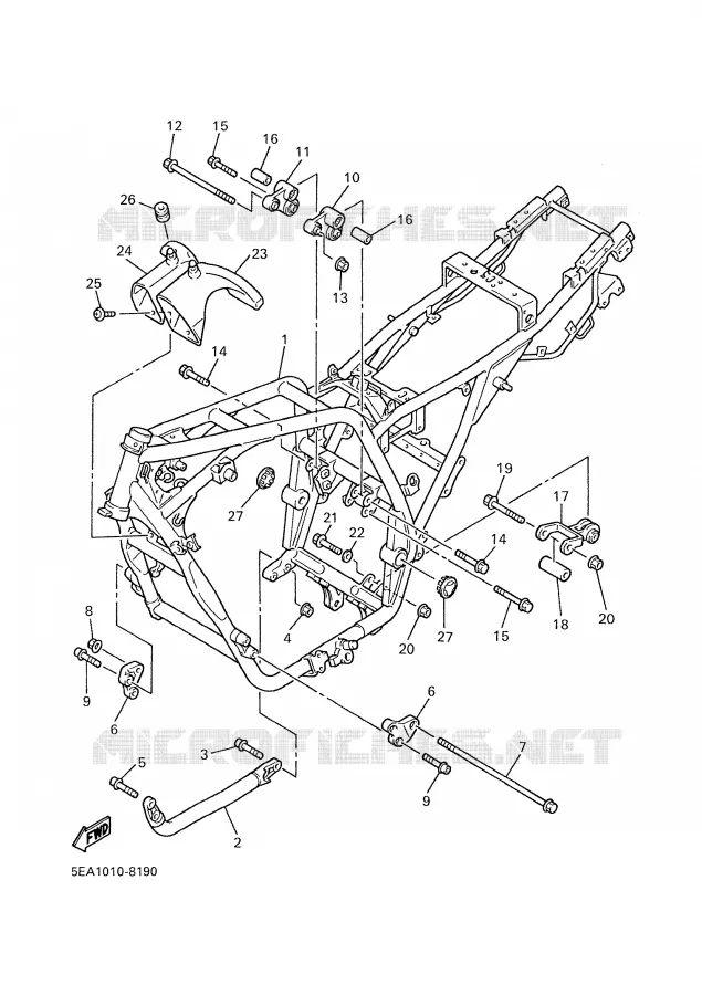 CADRE Yamaha MOTO 1300 2000 XJR  XJR1300