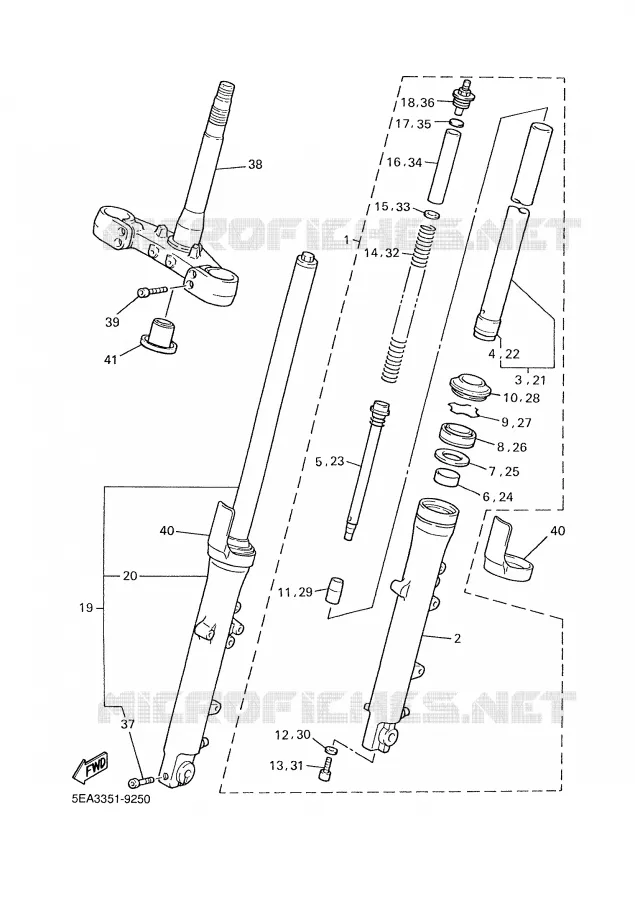 FOURCHE Yamaha MOTO 1300 2000 XJR  XJR1300