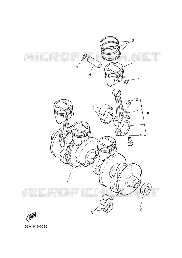 VILEBREQUIN / PISTON Yamaha MOTO 1300 2000 XJR  XJR1300