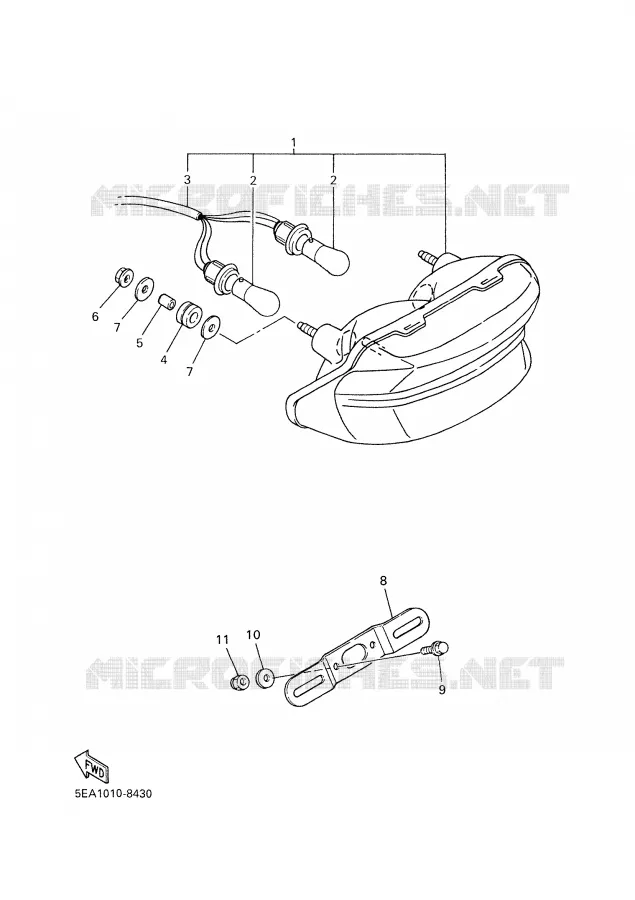 FEU ARRIERE Yamaha MOTO 1300 2000 XJR  XJR1300