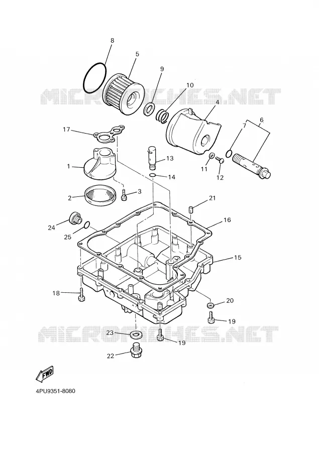 FILTRE A HUILE Yamaha MOTO 1300 2001 XJR  XJR1300
