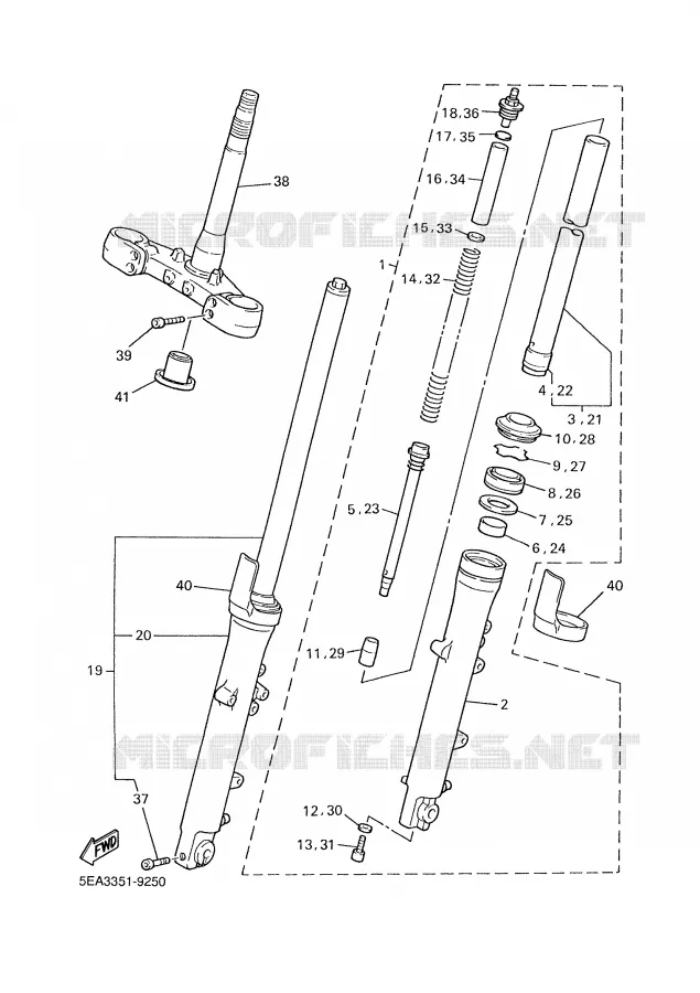 FOURCHE Yamaha MOTO 1300 2001 XJR  XJR1300