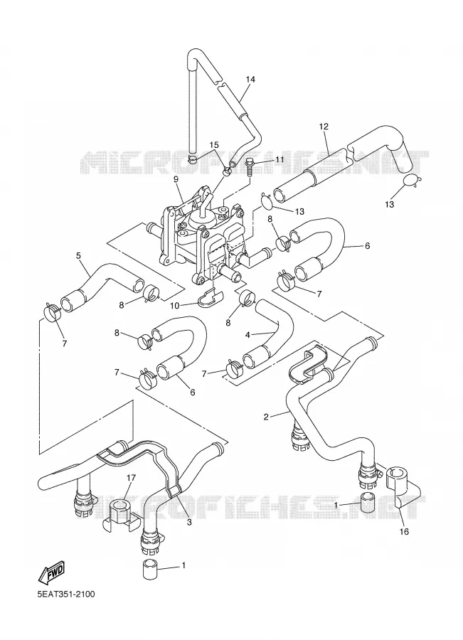 SYSTÈME D'ADMISSION D'AIR AIS Yamaha MOTO 1300 2002 XJR  XJR1300