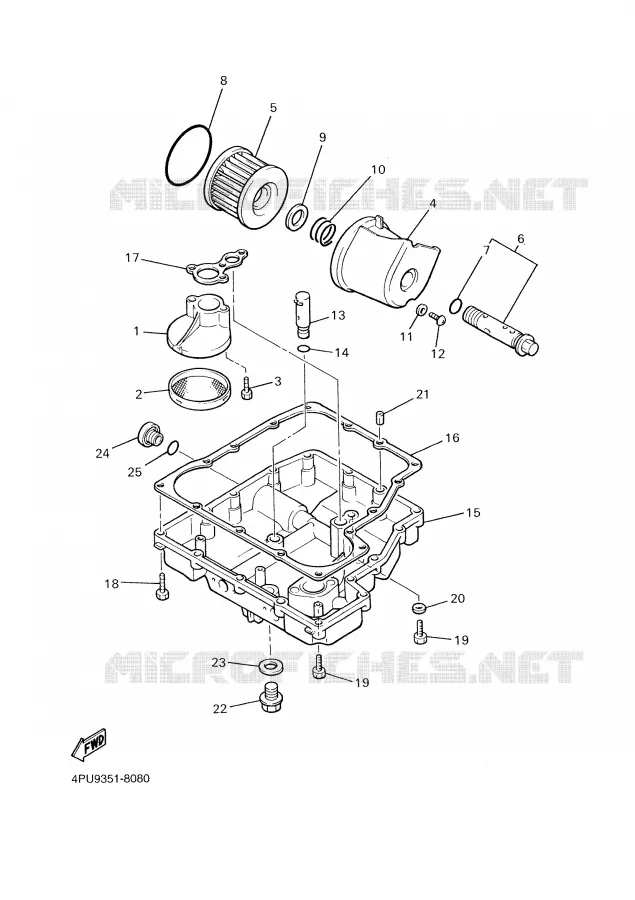 FILTRE A HUILE Yamaha MOTO 1300 2002 XJR  XJR1300