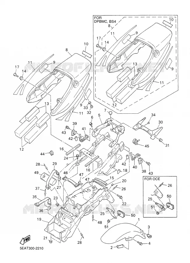 GARDE BOUE Yamaha MOTO 1300 2002 XJR  XJR1300