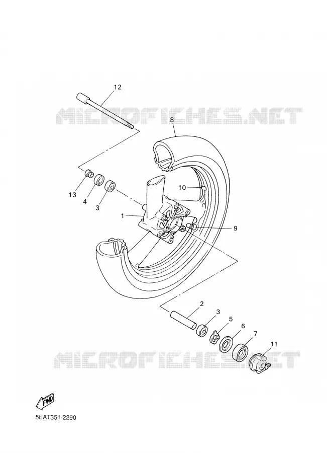 ROUE AVANT Yamaha MOTO 1300 2002 XJR  XJR1300