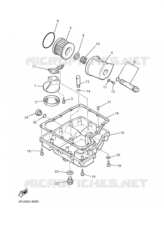 FILTRE A HUILE Yamaha MOTO 1300 2002 XJR  XJR1300