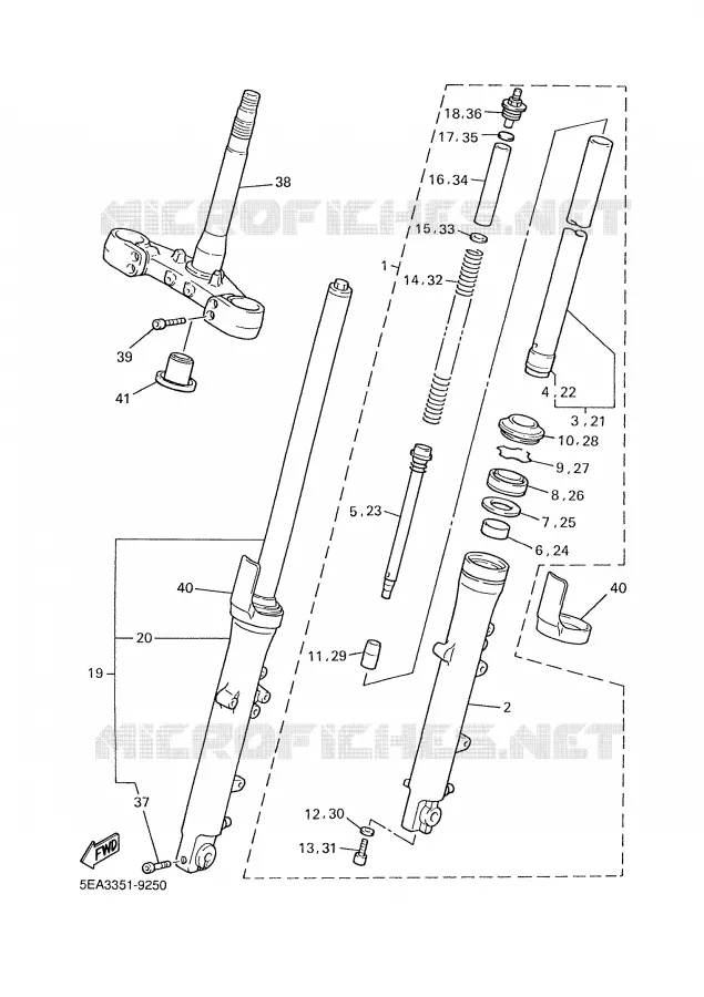 FOURCHE Yamaha MOTO 1300 2002 XJR  XJR1300