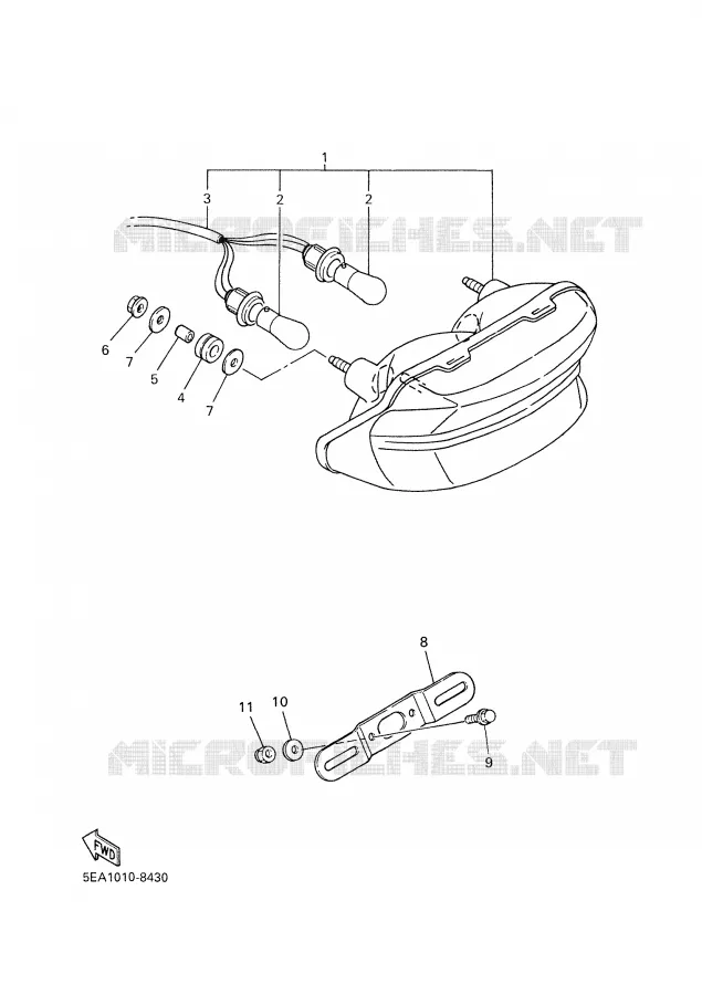 FEU ARRIERE Yamaha MOTO 1300 2003 XJR  XJR1300