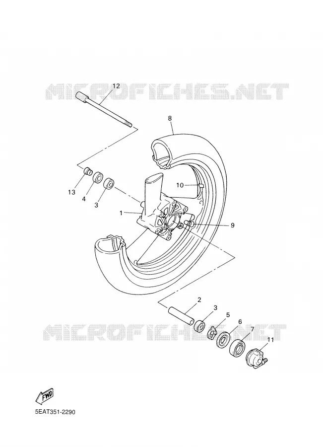 ROUE AVANT Yamaha MOTO 1300 2003 XJR  XJR1300