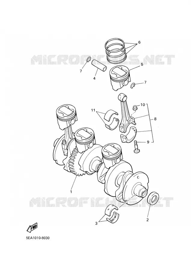 VILEBREQUIN / PISTON Yamaha MOTO 1300 2003 XJR  XJR1300