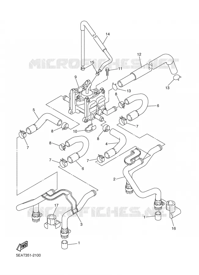 SYSTÈME D'ADMISSION D'AIR AIS Yamaha MOTO 1300 2003 XJR  XJR1300