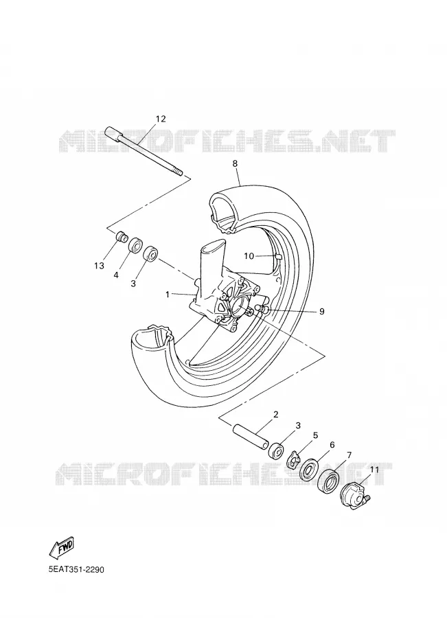 ROUE AVANT Yamaha MOTO 1300 2003 XJR  XJR1300