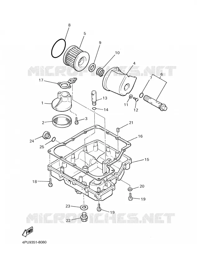 FILTRE A HUILE Yamaha MOTO 1300 2003 XJR  XJR1300