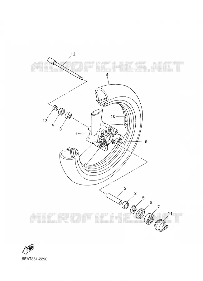 ROUE AVANT Yamaha MOTO 1300 2003 XJR  XJR1300