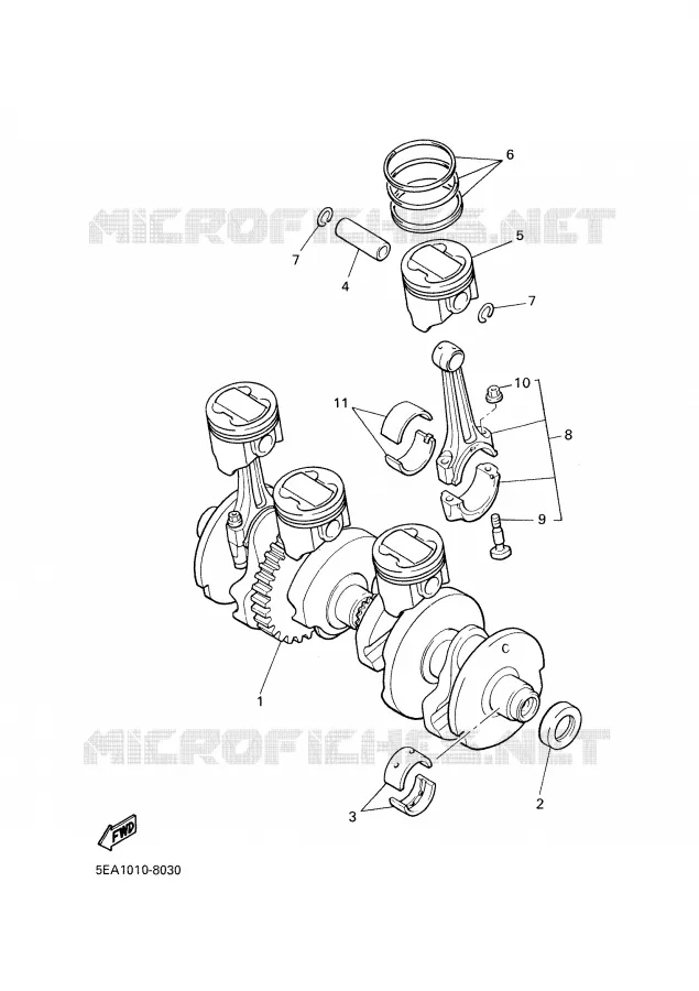 VILEBREQUIN / PISTON Yamaha MOTO 1300 2005 XJR  XJR1300
