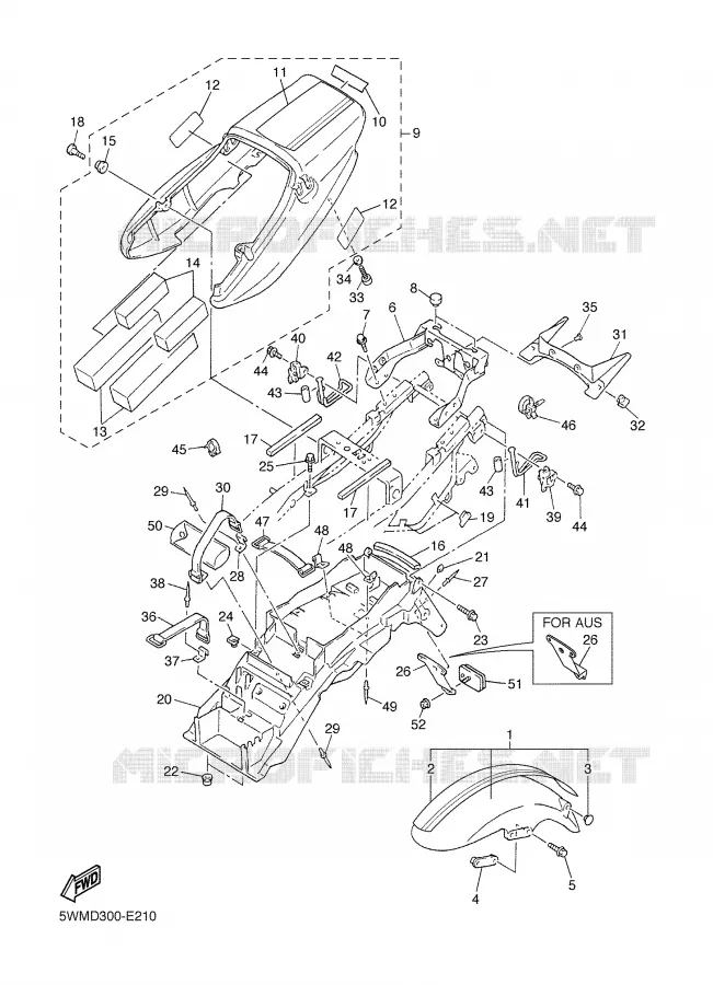GARDE BOUE Yamaha MOTO 1300 2006 XJR  XJR1300