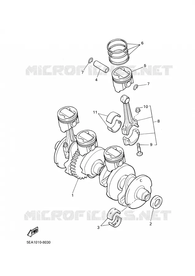 VILEBREQUIN / PISTON Yamaha MOTO 1300 2006 XJR  XJR1300
