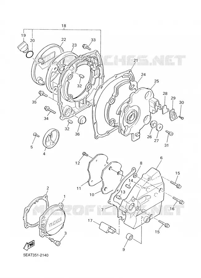 CARTER - MOTEUR 1 Yamaha MOTO 1300 2002 XJR  XJR1300P