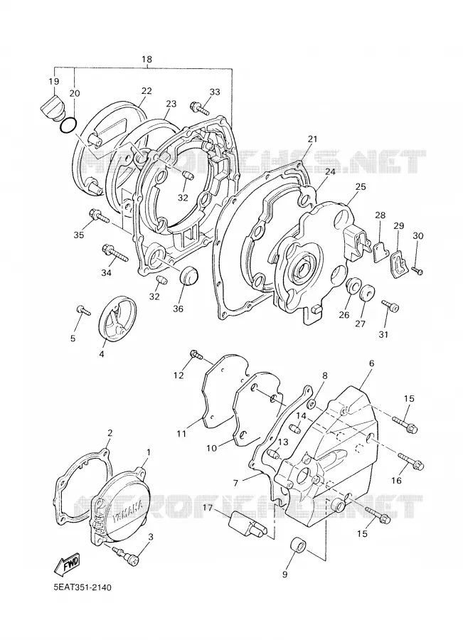 CARTER - MOTEUR 1 Yamaha MOTO 1300 2003 XJR  XJR1300R