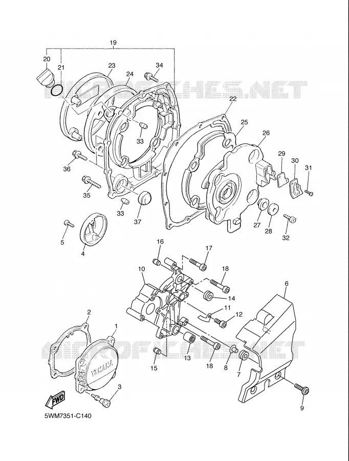 CARTER - MOTEUR 1 Yamaha MOTO 1300 2004 XJR  XJR1300S