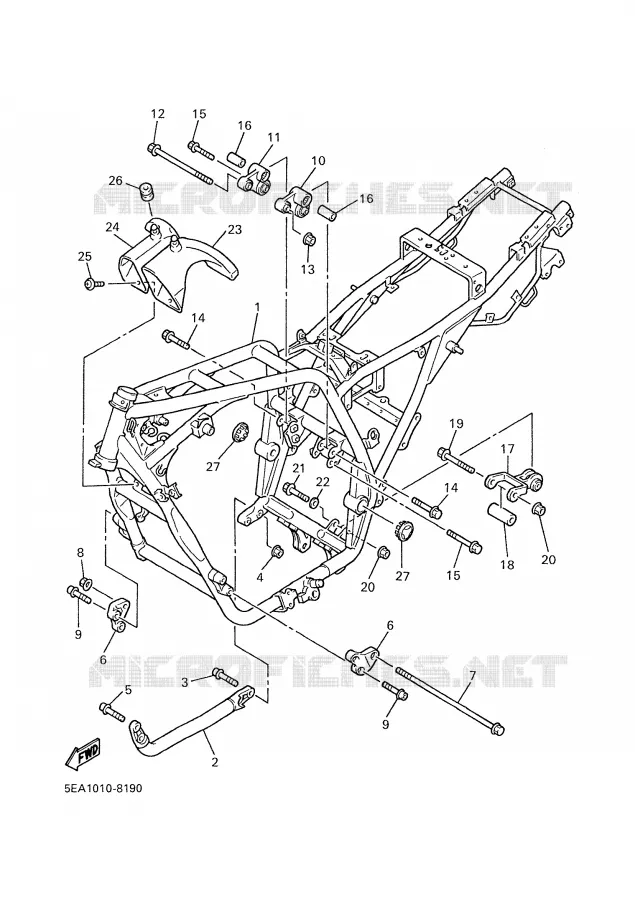 CADRE Yamaha MOTO 1300 2000 XJR  XJR1300SP