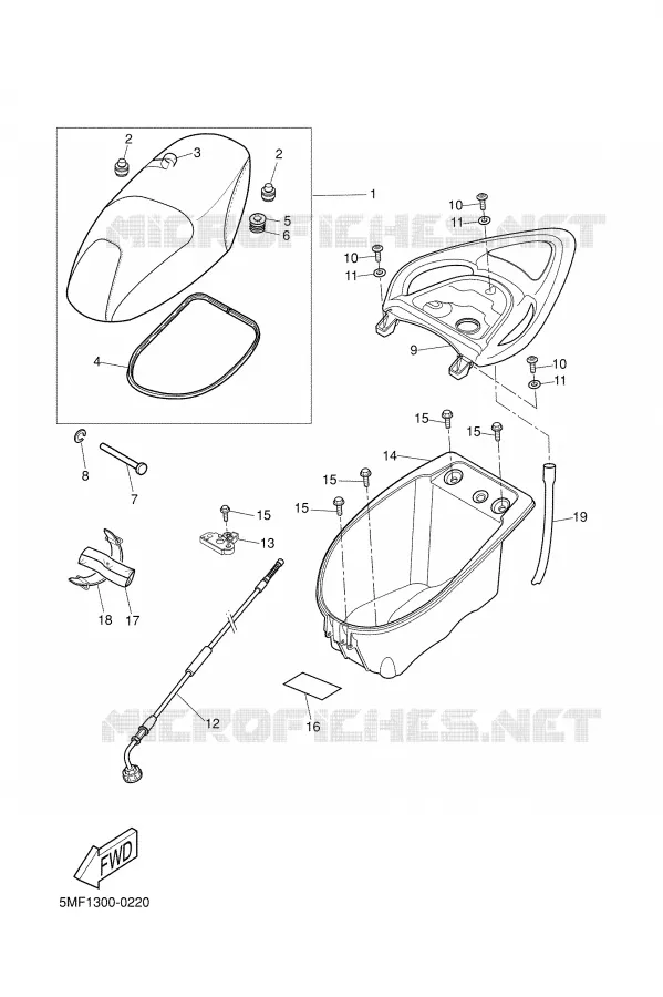 SELLE Yamaha SCOOTER 125 2000 XN  XN125