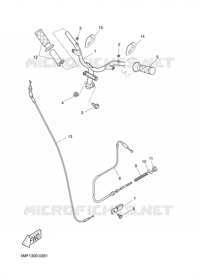GUIDON ET CABLES Yamaha SCOOTER 150 2001 DOODO  XN150 DOODO