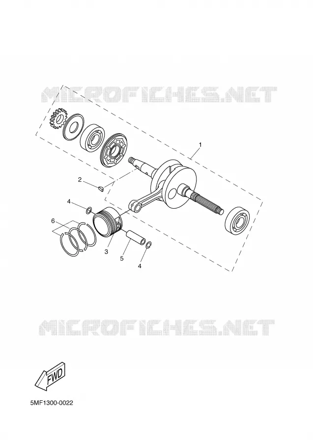 VILEBREQUIN / PISTON Yamaha SCOOTER 150 2001 DOODO  XN150 DOODO
