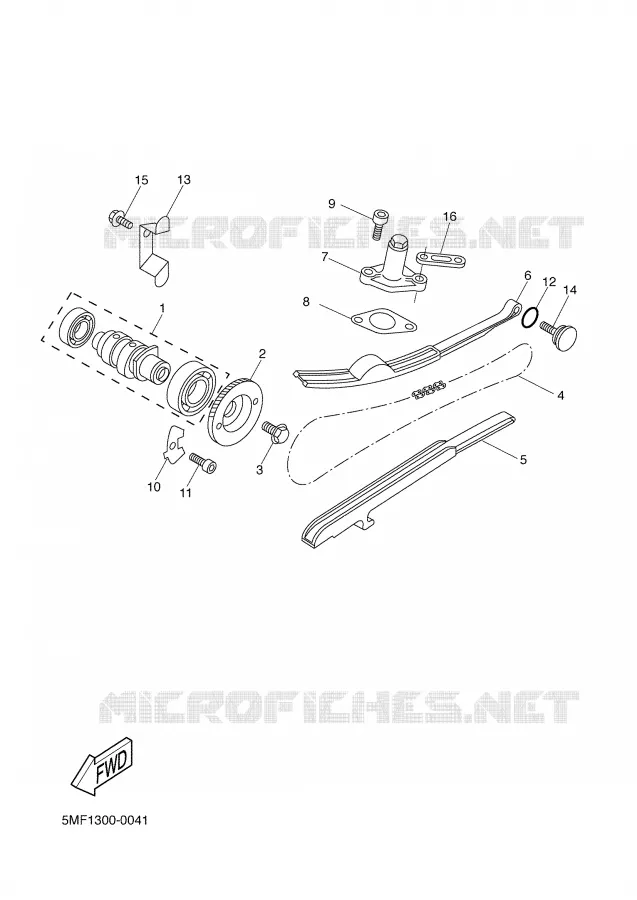 ARBRE A CAMES / CHAINE DE DISTRIBUTION Yamaha SCOOTER 150 2001 DOODO  XN150 DOODO
