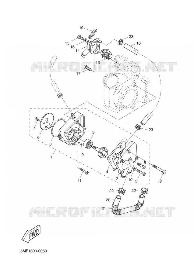 POMPE A EAU / DURITES Yamaha SCOOTER 150 2002 TEOS  XN150 TEO'S