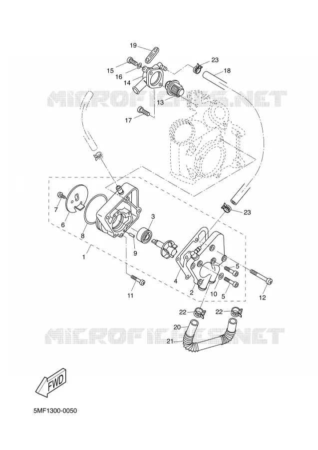 POMPE A EAU / DURITES Yamaha SCOOTER 150 2002 TEOS  XN150 TEO'S