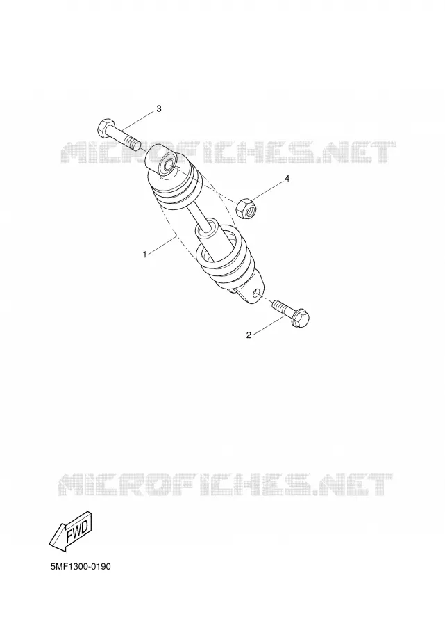 AMORTISSEUR ARRIERE Yamaha SCOOTER 150 2002 TEOS  XN150 TEO'S
