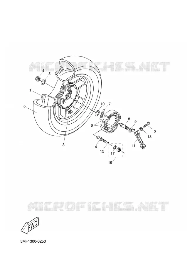 ROUE ARRIERE Yamaha SCOOTER 150 2002 TEOS  XN150 TEO'S
