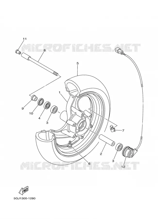 ROUE AVANT Yamaha SCOOTER 500 2001 TMAX  XP500