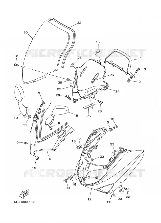 PARE BRISE Yamaha SCOOTER 500 2001 TMAX  XP500