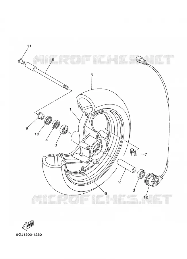 ROUE AVANT Yamaha SCOOTER 500 2003 TMAX  XP500