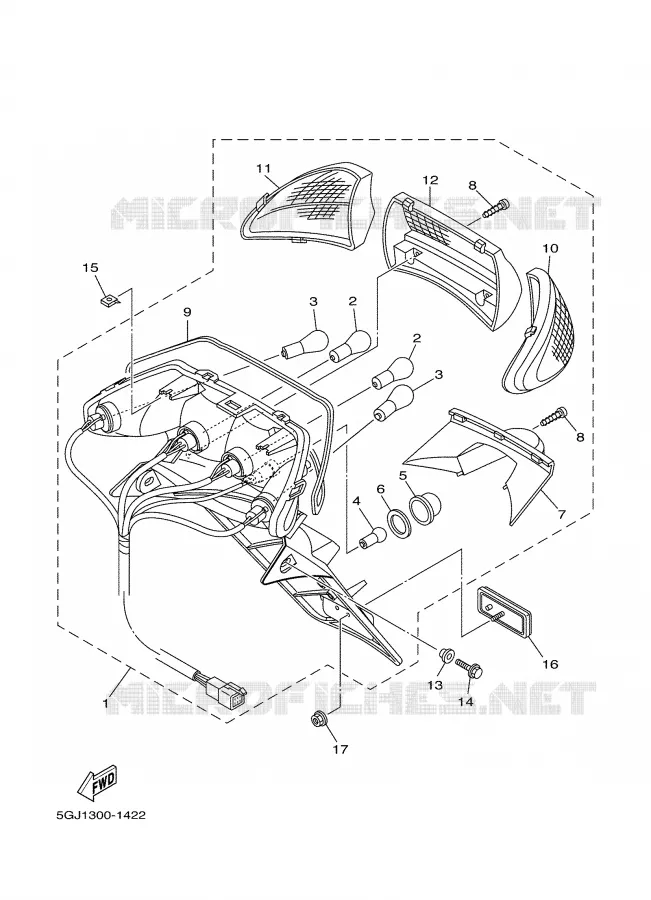 FEU ARRIERE Yamaha SCOOTER 500 2003 TMAX  XP500