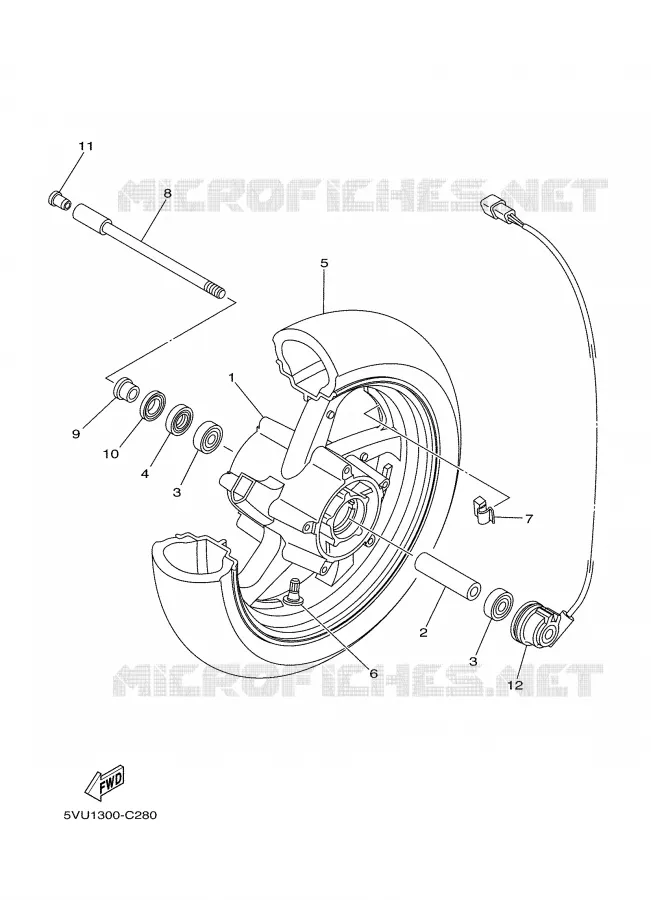 ROUE AVANT Yamaha SCOOTER 500 2004 TMAX  XP500
